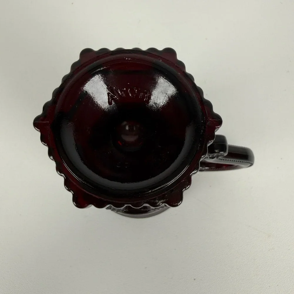 Vintage Avon 1876‎ Cape Cod Ruby Red Glass Pedestal Drinking Cup/Mug